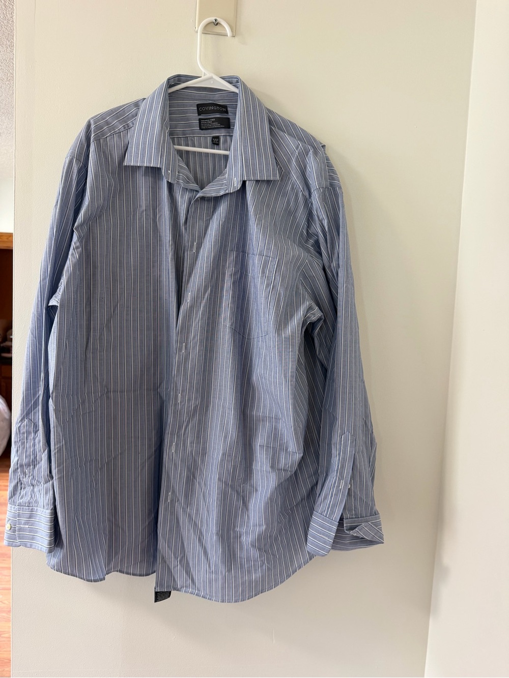 Covington Light Blue Pinstripe Dress Shirt
